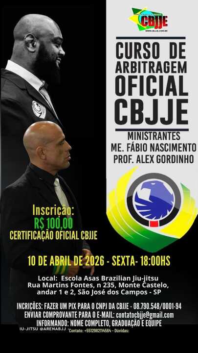 Curso de Arbitragem CBJJE - São José dos Campos