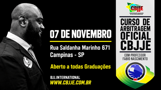 Curso de Arbitragem CBJJE - 07 de Novembro - Campinas SP